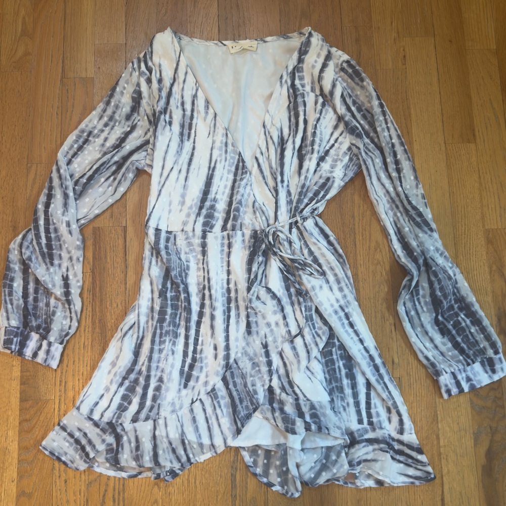 Tie-Dye Wrap Dress